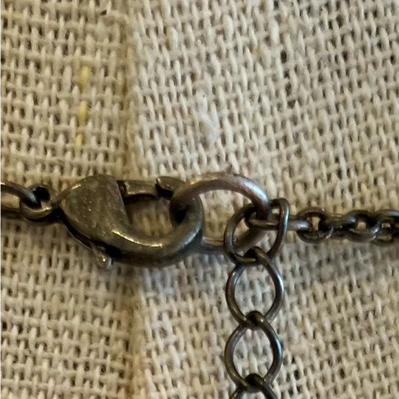 Round Pendant Necklace of Oxidized Silver and Black Onyx - Picture 6 of 16